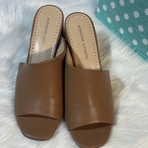 Adrienne Vittadini Tan Women's Mules